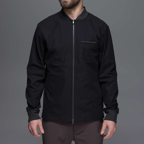 [L] Lululemon Swipe Right Jacket Black / Heathered Black - Picture 1 of 15